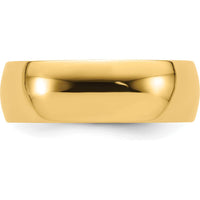 14K Yellow Gold 7mm Lightweight Comfort Fit Wedding Band - Size 9 by Luciano & Cie