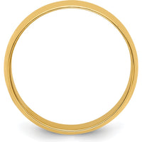 14K Yellow Gold 7mm Lightweight Half Round Wedding Band - Size 11 by Luciano & Cie