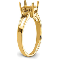 14K Yellow Gold 7x5mm Emerald-Cut Gemstone Ring Mounting for Custom Stone by Monteluci Fine Jewelry