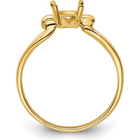 14K Yellow Gold 7x5mm Oval Gemstone Ring Mounting with Split Shank Design by Monteluci Fine Jewelry