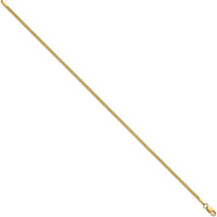 14K Yellow Gold 8" 1.3mm Franco Chain Bracelet with Lobster Clasp by Oro Pregiato