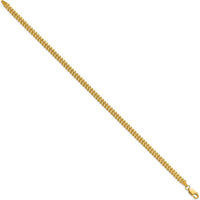 14K Yellow Gold 8" 2.5mm Franco Chain Bracelet with Lobster Clasp by Oro Pregiato
