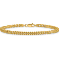 14K Yellow Gold 8" 2.5mm Franco Chain Bracelet with Lobster Clasp by Oro Pregiato