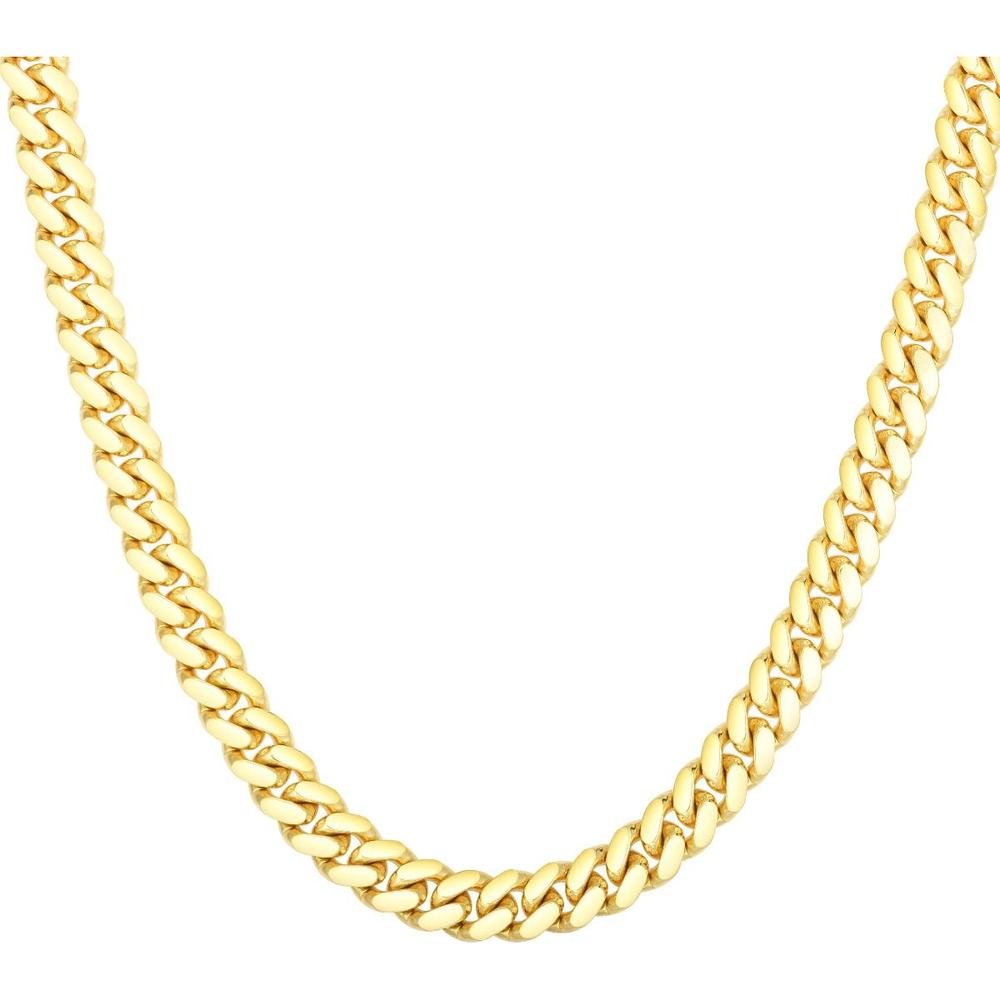 14K Yellow Gold 8.2mm Classic Miami Cuban Bracelet with Box Lock - 8.5" by Orozza Fine Jewelry