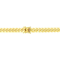 14K Yellow Gold 8.2mm Classic Miami Cuban Bracelet with Box Lock - 8.5" by Orozza Fine Jewelry