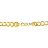 14K Yellow Gold 8.2mm Comfort Curb Chain Bracelet - 8.5" by Orozza Fine Jewelry