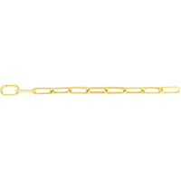 14K Yellow Gold 8.5mm Paperclip Chain Bracelet with Invisible Snap Closure - 7.75" by Orozza Fine Jewelry