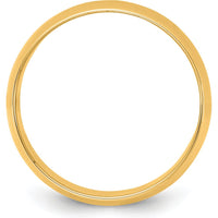 14K Yellow Gold 8.5mm Polished Half Round Domed Wedding Band Ring by Luciano & Cie