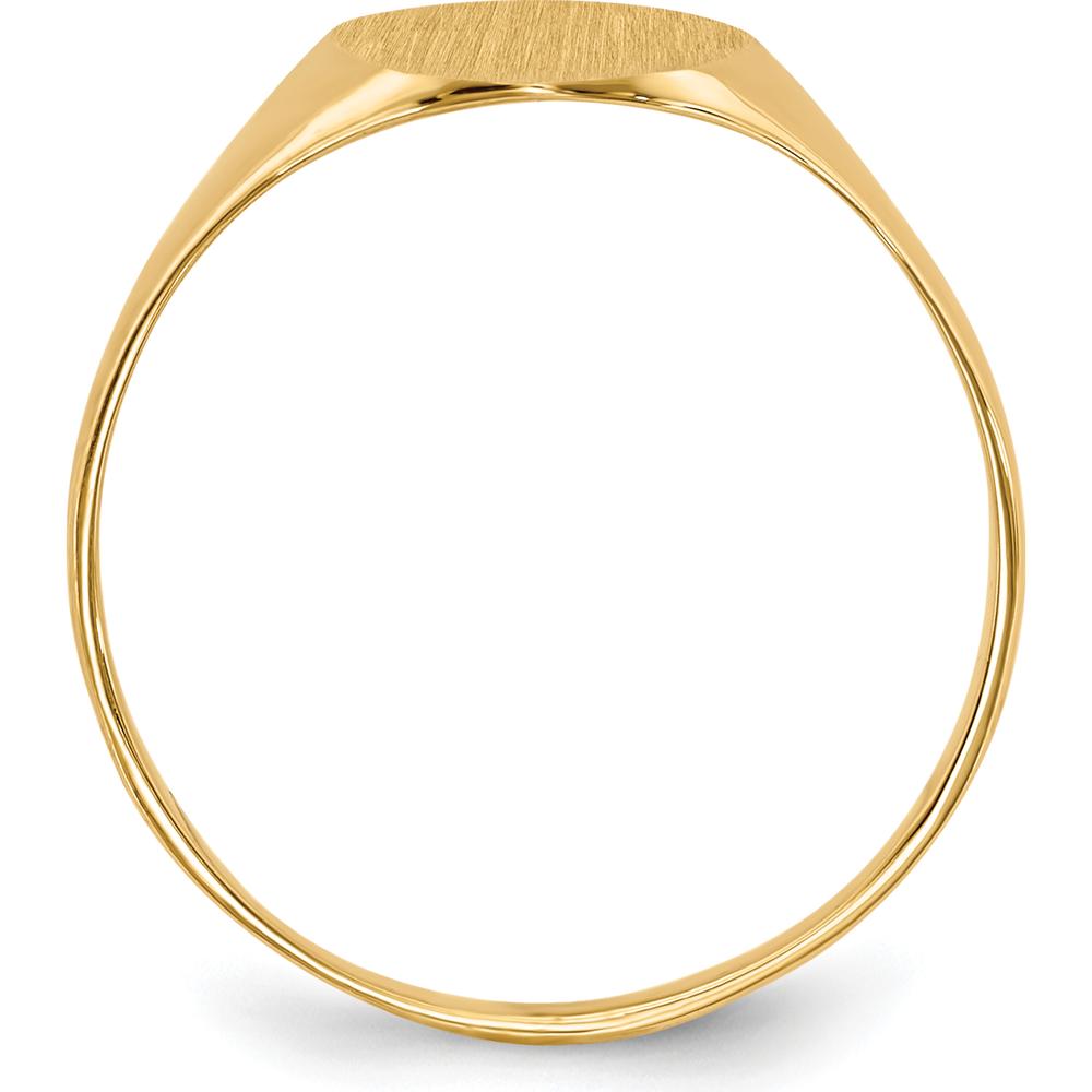 14K Yellow Gold 8.5x10.0mm Closed Back Signet Ring - Customizable Engravable Jewelry Piece by 0