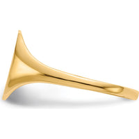 14K Yellow Gold 8.5x10.0mm Closed Back Signet Ring - Customizable Engravable Jewelry Piece by 0
