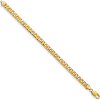 14K Yellow Gold 8" 6.25mm Solid Miami Cuban Link Bracelet with Lobster Clasp by Oro Pregiato