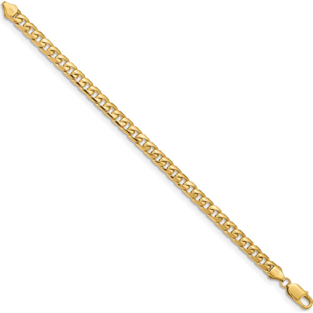 14K Yellow Gold 8" 6.25mm Solid Miami Cuban Link Bracelet with Lobster Clasp by Oro Pregiato