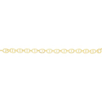 14K Yellow Gold 8.8mm Mariner Link Chain Necklace - 18" Polished Finish by Orozza Fine Jewelry
