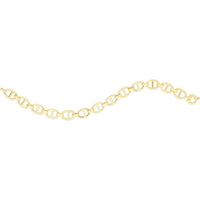 14K Yellow Gold 8.8mm Mariner Link Chain Necklace - 18" Polished Finish by Orozza Fine Jewelry