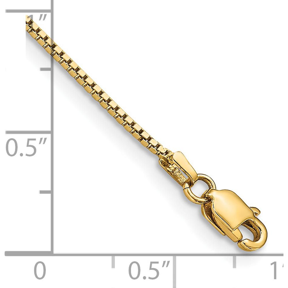 14K Yellow Gold 8" Box Chain Bracelet with Lobster Clasp - Polished Finish by Oro Pregiato