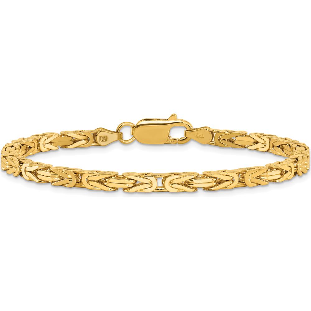 14K Yellow Gold 8" Byzantine Chain Bracelet with Lobster Clasp by Oro Pregiato