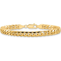 14K Yellow Gold 8" Cuban Link Bracelet with Lobster Clasp - 5mm Width by Oro Pregiato