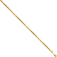 14K Yellow Gold 8" Franco Chain Bracelet - 2.3mm Width by Oro Pregiato