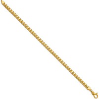 14K Yellow Gold 8" Franco Chain Bracelet with Fancy Lobster Clasp - 3.7mm Width by Oro Pregiato