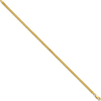 14K Yellow Gold 8" Franco Chain Bracelet with Lobster Clasp - 2mm Width by Oro Pregiato