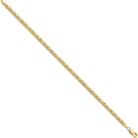 14K Yellow Gold 8-Inch 2.5mm Byzantine Chain Bracelet with Lobster Clasp by Oro Pregiato
