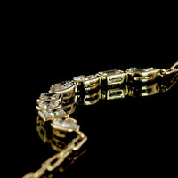 14K Yellow Gold 8-Stone Mixed Shape Lab Diamond Necklace with Bezel Set Emerald, Marquise, Pear, and Asscher Cuts - 2.31 Carat Total Weight - Covaloro Fine Jewelry