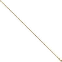 14K Yellow Gold 8" Ultra Diamond-Cut Rope Chain - 1.5mm by Oro Pregiato