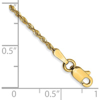 14K Yellow Gold 8" Ultra Diamond-Cut Rope Chain - 1.5mm by Oro Pregiato