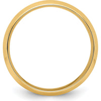 14K Yellow Gold 8mm Beveled Edge Comfort Fit Wedding Band - Size 9 by Luciano & Cie