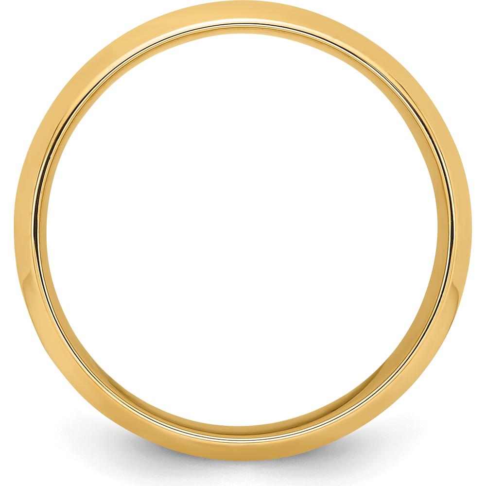 14K Yellow Gold 8mm Beveled Edge Comfort Fit Wedding Band - Size 9 by Luciano & Cie