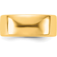 14K Yellow Gold 8mm Comfort Fit Domed Wedding Band - Engravable Solid Gold Ring by Luciano & Cie
