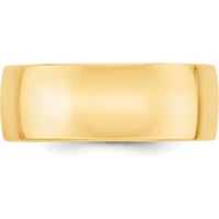 14K Yellow Gold 8mm Comfort Fit Wedding Band - Lightweight and Adjustable, Size 10 by Luciano & Cie