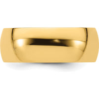 14K Yellow Gold 8mm Comfort Fit Wedding Band - Lightweight and Adjustable, Size 10 by Luciano & Cie