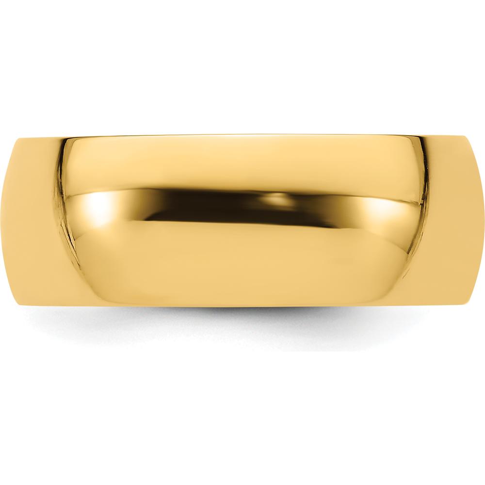 14K Yellow Gold 8mm Comfort Fit Wedding Band - Lightweight and Adjustable, Size 10 by Luciano & Cie