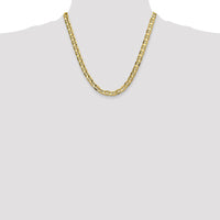 14K Yellow Gold 8mm Concave Anchor Chain Necklace - 20 inches by Oro Pregiato