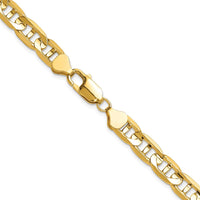 14K Yellow Gold 8mm Concave Anchor Chain Necklace - 24 Inches by Oro Pregiato
