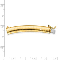 14K Yellow Gold 8mm Domed Omega Necklace Extender - 2 Inch Adjustable Length by Oro Pregiato