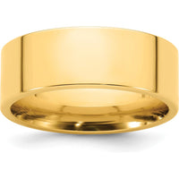 14K Yellow Gold 8mm Flat Comfort Fit Wedding Band - Size 12 by Luciano & Cie