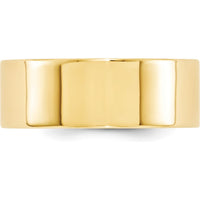 14K Yellow Gold 8mm Flat Comfort Fit Wedding Band - Size 12 by Luciano & Cie