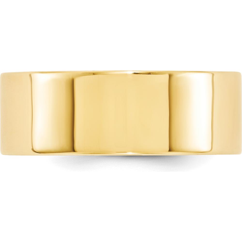 14K Yellow Gold 8mm Flat Comfort Fit Wedding Band - Size 12 by Luciano & Cie