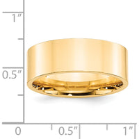 14K Yellow Gold 8mm Flat Comfort Fit Wedding Band - Size 12 by Luciano & Cie