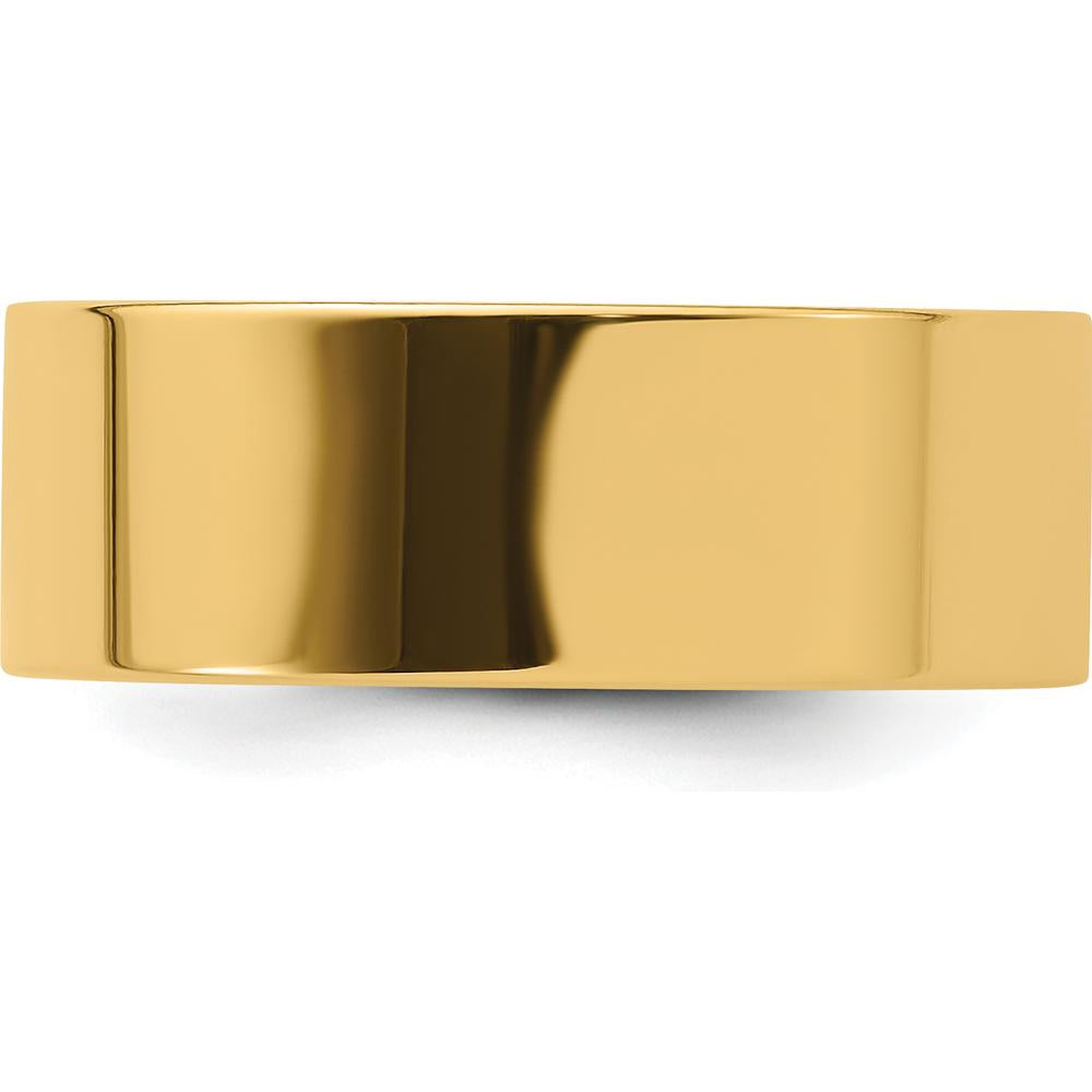 14K Yellow Gold 8mm Flat Comfort Fit Wedding Band - Size 12 by Luciano & Cie