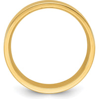 14K Yellow Gold 8mm Flat Comfort Fit Wedding Band - Size 5.5 by Luciano & Cie