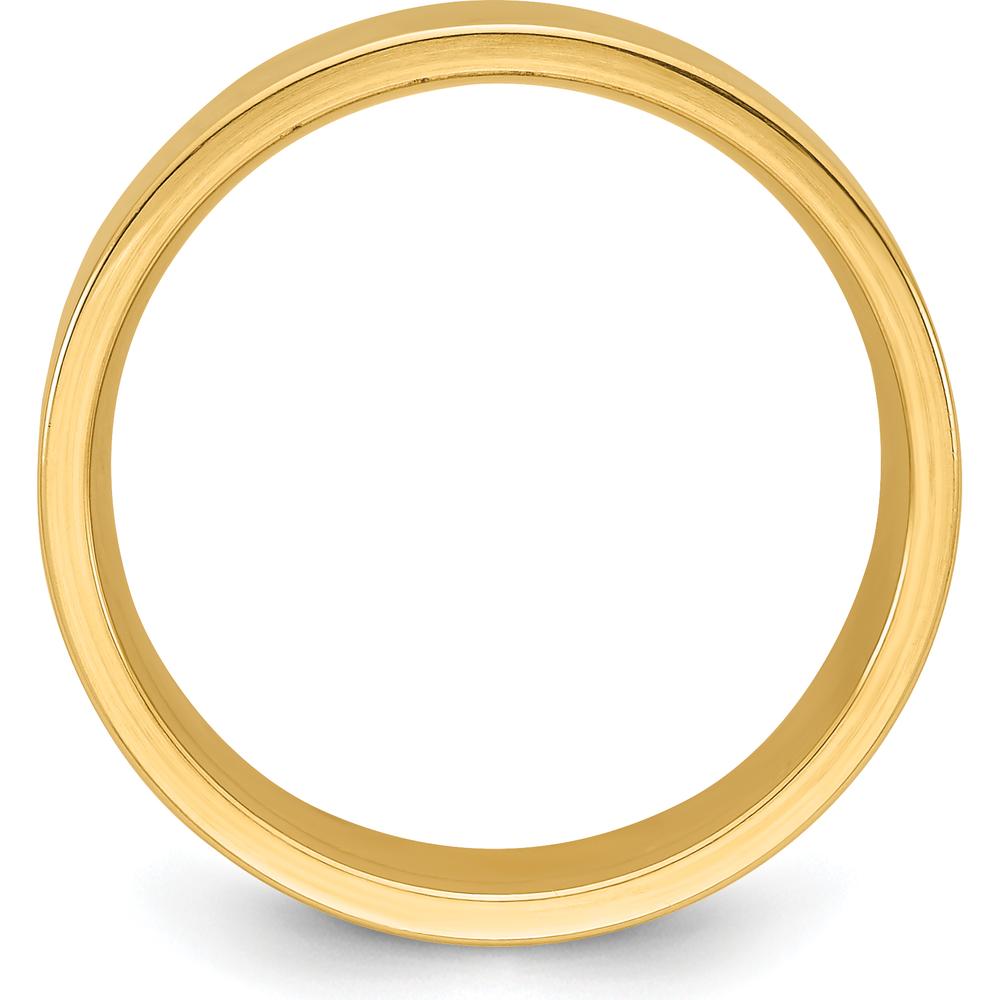 14K Yellow Gold 8mm Flat Comfort Fit Wedding Band - Size 5.5 by Luciano & Cie