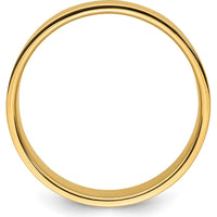 14K Yellow Gold 8mm Flat Wedding Band - Lightweight & Engravable, Size 9 by Luciano & Cie