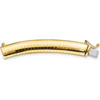 14K Yellow Gold 8mm Lightweight Domed Omega Necklace Extender - 2 Inches in Length by Oro Pregiato