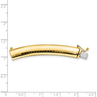 14K Yellow Gold 8mm Lightweight Domed Omega Necklace Extender - 2 Inches in Length by Oro Pregiato