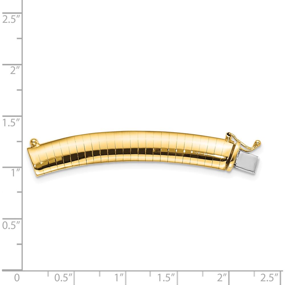 14K Yellow Gold 8mm Lightweight Domed Omega Necklace Extender - 2 Inches in Length by Oro Pregiato