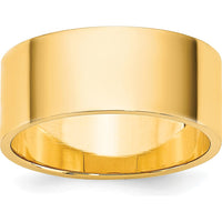 14K Yellow Gold 8mm Lightweight Flat Wedding Band - Size 11.5 by Luciano & Cie