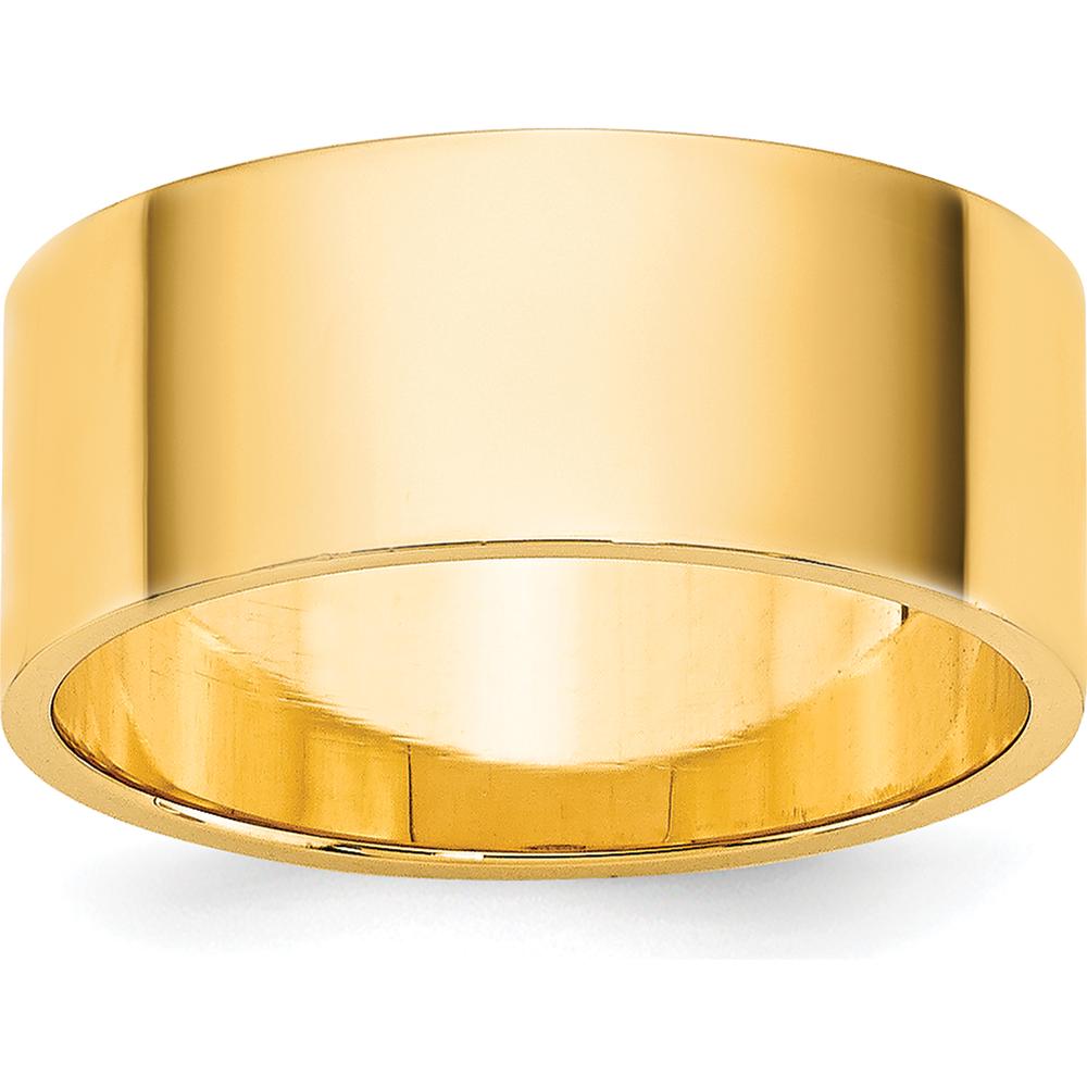 14K Yellow Gold 8mm Lightweight Flat Wedding Band - Size 11.5 by Luciano & Cie